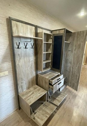 АМЕЛИ Прихожая (Дуб Юкон/Бетон темный) в Пойковском - poikovskii.ok-mebel.com | фото 3