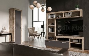 Ангара Шкаф 2-х створчатый (Графит/дуб юкон) в Пойковском - poikovskii.ok-mebel.com | фото 3