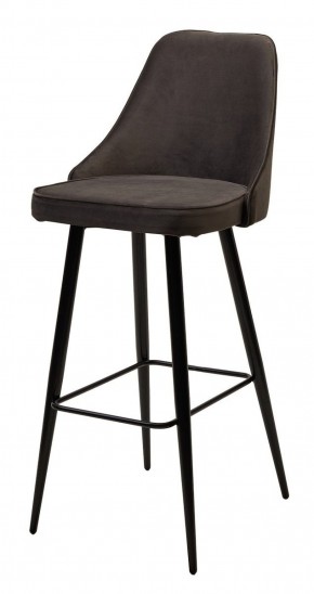 Барный стул NEPAL-BAR ГРАФИТ #14, велюр/ черный каркас (H=78cm) М-City в Пойковском - poikovskii.ok-mebel.com | фото
