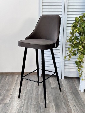 Барный стул NEPAL-BAR ГРАФИТ #14, велюр/ черный каркас (H=78cm) М-City в Пойковском - poikovskii.ok-mebel.com | фото 5