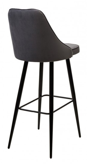 Барный стул NEPAL-BAR СЕРЫЙ #27, велюр/ черный каркас (H=78cm) М-City в Пойковском - poikovskii.ok-mebel.com | фото 3