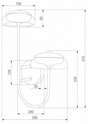 Бра Eurosvet Fungo 50388/2 LED черный в Пойковском - poikovskii.ok-mebel.com | фото 5