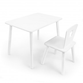 Детский комплект стол и стул «Корона» Rolti Baby (белый/белый, массив березы/мдф) в Пойковском - poikovskii.ok-mebel.com | фото