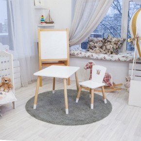 Детский комплект стол и стул «Корона» Rolti Baby (белый/береза, массив березы/мдф) в Пойковском - poikovskii.ok-mebel.com | фото 3