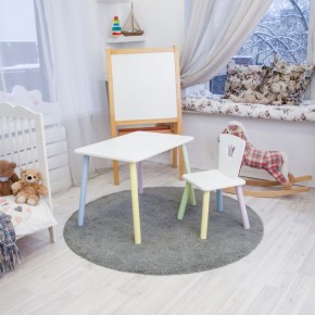 Детский комплект стол и стул «Корона» Rolti Baby (белый/цветной, массив березы/мдф) в Пойковском - poikovskii.ok-mebel.com | фото 2