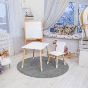 Детский комплект стол и стул «Мишка» Rolti Baby (белый/береза, массив березы/мдф) в Пойковском - poikovskii.ok-mebel.com | фото 3