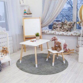 Детский комплект стол и стул «Мишка» Rolti Baby (белый/береза, массив березы/мдф) в Пойковском - poikovskii.ok-mebel.com | фото 6