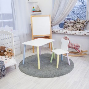 Детский комплект стол и стул «Мишка» Rolti Baby (белый/цветной, массив березы/мдф) в Пойковском - poikovskii.ok-mebel.com | фото 2