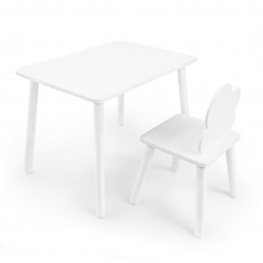 Детский комплект стол и стул «Облачко» Rolti Baby (белый/белый, массив березы/мдф) в Пойковском - poikovskii.ok-mebel.com | фото 1