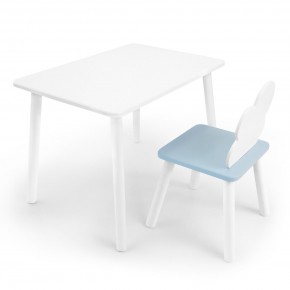 Детский комплект стол и стул «Облачко» Rolti Baby (белый/голубой, массив березы/мдф) в Пойковском - poikovskii.ok-mebel.com | фото
