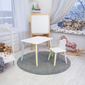 Детский комплект стол и стул «Облачко» Rolti Baby (белый/цветной, массив березы/мдф) в Пойковском - poikovskii.ok-mebel.com | фото 2