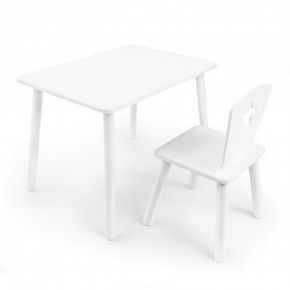 Детский комплект стол и стул «Звезда» Rolti Baby (белый/белый, массив березы/мдф) в Пойковском - poikovskii.ok-mebel.com | фото 1