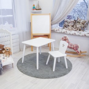 Детский комплект стол и стул «Звезда» Rolti Baby (белый/белый, массив березы/мдф) в Пойковском - poikovskii.ok-mebel.com | фото 2