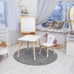 Детский комплект стол и стул «Звезда» Rolti Baby (белый/береза, массив березы/мдф) в Пойковском - poikovskii.ok-mebel.com | фото 3