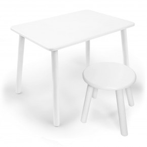 Детский комплект стол и табурет круглый Rolti Baby с накладкой Алфавит (белая столешница/белое сиденье/белые ножки) в Пойковском - poikovskii.ok-mebel.com | фото 3