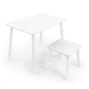 Детский комплект стол и табурет Rolti Baby (белая столешница/белое сиденье/белые ножки) в Пойковском - poikovskii.ok-mebel.com | фото