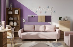 Диван-кровать Тулисия светло-розовый, ткань рогожка в Пойковском - poikovskii.ok-mebel.com | фото