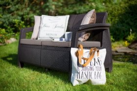 Диван пластиковый Корфу Макс (Corfu love seat max) коричневый в Пойковском - poikovskii.ok-mebel.com | фото 4