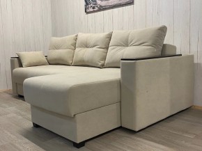 Диван угловой Комфорт-3 (НПБ+МДФ) велюр Luma 01 в Пойковском - poikovskii.ok-mebel.com | фото 2