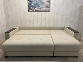 Диван угловой Комфорт-3 (НПБ+МДФ) велюр Luma 01 в Пойковском - poikovskii.ok-mebel.com | фото 6