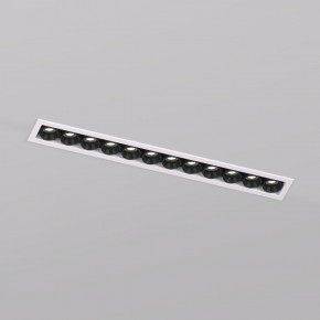 DK2515-WB Встраиваемый светильник SPACE со светодиодом L240mm 220V 20W 38° 4000К IP20 белый/черный алюминий в Пойковском - poikovskii.ok-mebel.com | фото