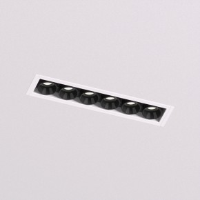 DK2531-WB Встраиваемый светильник SPACE со светодиодом под шпатлевку L126mm 220V 10W 38° 4000К IP20 белый/черный алюминий в Пойковском - poikovskii.ok-mebel.com | фото