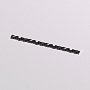 DK2532-WB Встраиваемый светильник SPACE со светодиодом под шпатлевку L240mm 220V 20W 38° 4000К IP20 белый/черный алюминий в Пойковском - poikovskii.ok-mebel.com | фото