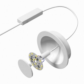 DK2700-WH Встраиваемый светильник, IP 20, 7 Вт, LED 3000, белый, алюминий в Пойковском - poikovskii.ok-mebel.com | фото 4