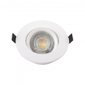 DK3020-WH Встраиваемый светильник, IP 20, 10 Вт, GU5.3, LED, белый, пластик в Пойковском - poikovskii.ok-mebel.com | фото 2