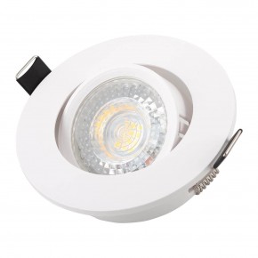 DK3020-WH Встраиваемый светильник, IP 20, 10 Вт, GU5.3, LED, белый, пластик в Пойковском - poikovskii.ok-mebel.com | фото 2