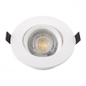 DK3020-WH Встраиваемый светильник, IP 20, 10 Вт, GU5.3, LED, белый, пластик в Пойковском - poikovskii.ok-mebel.com | фото 4
