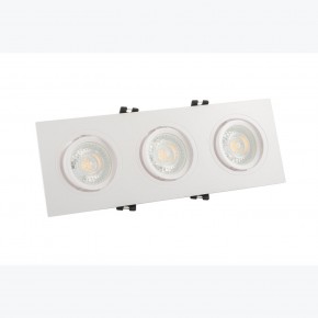 DK3023-WH Встраиваемый светильник, IP 20, 10 Вт, GU5.3, LED, белый, пластик в Пойковском - poikovskii.ok-mebel.com | фото 2