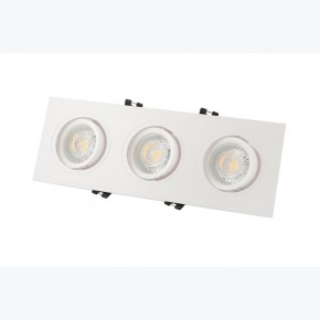 DK3023-WH Встраиваемый светильник, IP 20, 10 Вт, GU5.3, LED, белый, пластик в Пойковском - poikovskii.ok-mebel.com | фото 3