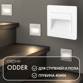 DK3050-WH Светильник встраиваемый в стену, IP 20, LED 3000, 1 Вт, белый, пластик в Пойковском - poikovskii.ok-mebel.com | фото 5