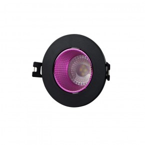 DK3061-BK+PI Встраиваемый светильник, IP 20, 10 Вт, GU5.3, LED, черный/розовый, пластик в Пойковском - poikovskii.ok-mebel.com | фото