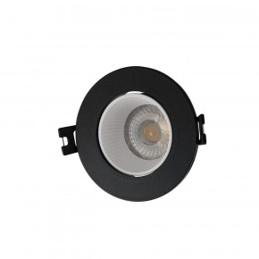 DK3061-BK+WH Встраиваемый светильник, IP 20, 10 Вт, GU5.3, LED, черный/белый, пластик в Пойковском - poikovskii.ok-mebel.com | фото 1