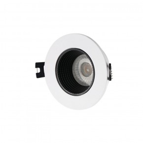 DK3061-WH+BK Встраиваемый светильник, IP 20, 10 Вт, GU5.3, LED, белый/черный, пластик в Пойковском - poikovskii.ok-mebel.com | фото 1