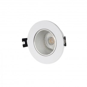 DK3061-WH+CH Встраиваемый светильник, IP 20, 10 Вт, GU5.3, LED, белый/хром, пластик в Пойковском - poikovskii.ok-mebel.com | фото