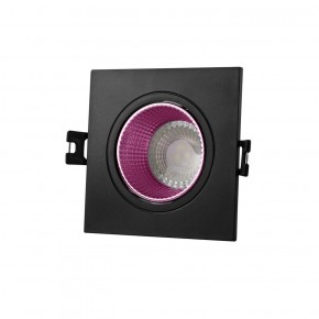 DK3071-BK+PI Встраиваемый светильник, IP 20, 10 Вт, GU5.3, LED, черный/розовый, пластик в Пойковском - poikovskii.ok-mebel.com | фото 1