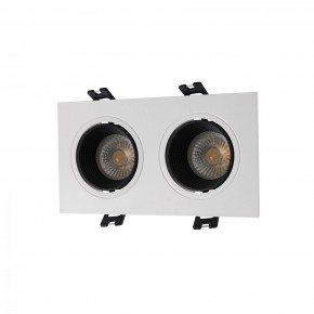 DK3072-WH+BK Встраиваемый светильник, IP 20, 10 Вт, GU5.3, LED, белый/черный, пластик в Пойковском - poikovskii.ok-mebel.com | фото