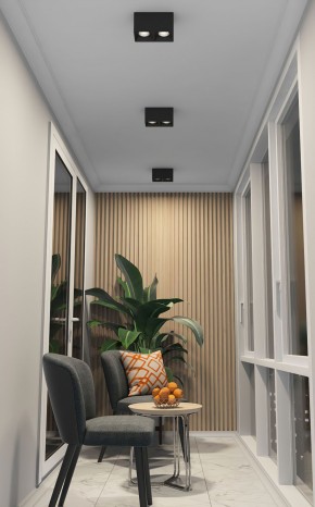 DK3085-BK+CH Светильник накладной IP 20, 10 Вт, GU5.3, LED, черный/хром, пластик в Пойковском - poikovskii.ok-mebel.com | фото 2