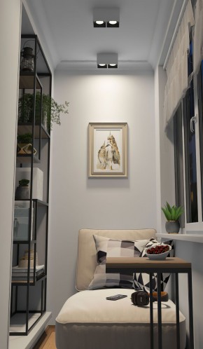 DK3085-WB+WH Светильник накладной IP 20, 10 Вт, GU5.3, LED, бело-черный/белый, пластик в Пойковском - poikovskii.ok-mebel.com | фото 2