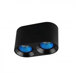 DK3096-BK+CY Светильник накладной IP 20, 10 Вт, GU5.3, LED, черный/голубой, пластик в Пойковском - poikovskii.ok-mebel.com | фото