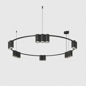 DK4067-BK Подвесной светильник ORBIT, IP20, 15xGU10 LED до 15 Вт, черный матовый, алюминий в Пойковском - poikovskii.ok-mebel.com | фото