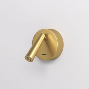 DK5072-SB Бра SHINE WALL со светодиодом, D104*H68, IP20, 3000К, 3W, RA?90, сатинированная латунь, алюминий в Пойковском - poikovskii.ok-mebel.com | фото 2