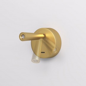 DK5072-SB Бра SHINE WALL со светодиодом, D104*H68, IP20, 3000К, 3W, RA?90, сатинированная латунь, алюминий в Пойковском - poikovskii.ok-mebel.com | фото 3