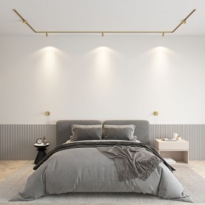 DK5072-SB Бра SHINE WALL со светодиодом, D104*H68, IP20, 3000К, 3W, RA?90, сатинированная латунь, алюминий в Пойковском - poikovskii.ok-mebel.com | фото 4