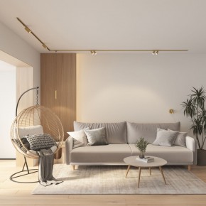 DK5072-SB Бра SHINE WALL со светодиодом, D104*H68, IP20, 3000К, 3W, RA?90, сатинированная латунь, алюминий в Пойковском - poikovskii.ok-mebel.com | фото 8