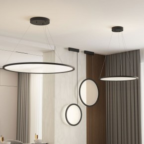 DK6616-BK Подвесной горизонтальный светильник Veil со светодиодом H900 d600 220V 48W 3000-6000K IP20 черный алюминий в Пойковском - poikovskii.ok-mebel.com | фото 5