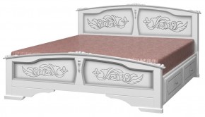 ЕЛЕНА Кровать из массива 1400 с 2-мя ящиками  в Пойковском - poikovskii.ok-mebel.com | фото